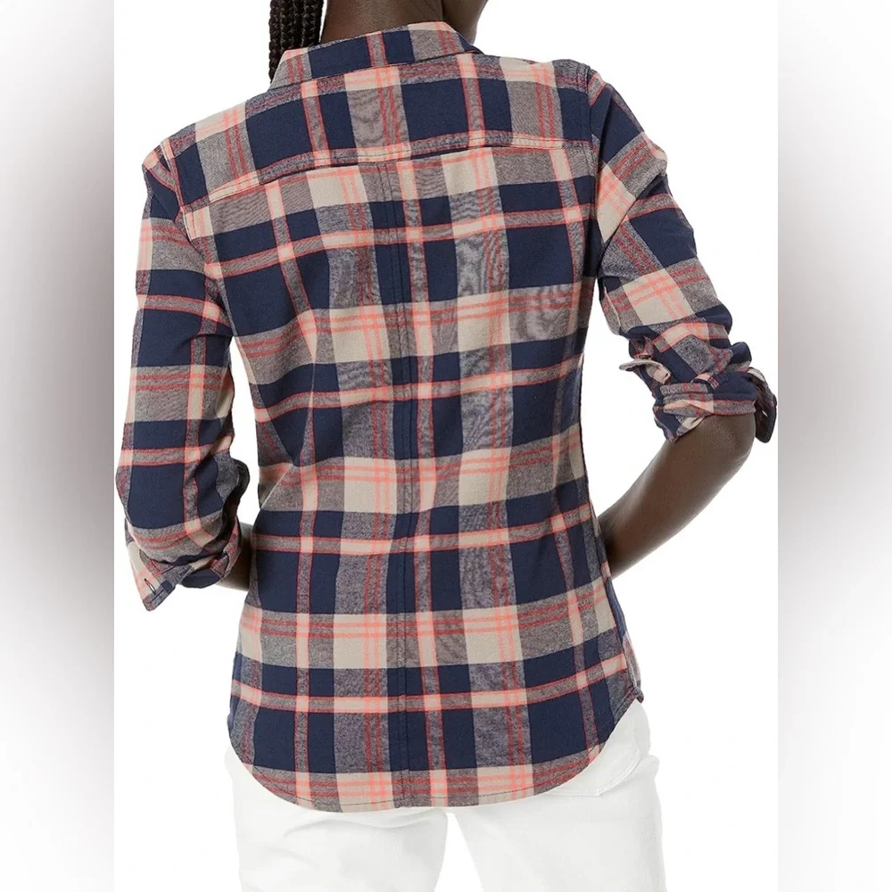 Goodthreads Women's Brushed Flannel Drop-Shoulder Long-Sleeve Shirt - Picture 2 of 5